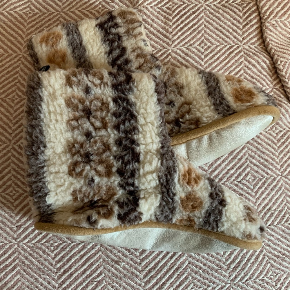 Cozy Wool Slipper Boots leather bottoms cozy comfy Scandinavian boho
